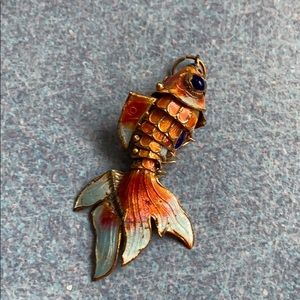 Vintage Koi Fish Necklace Charm